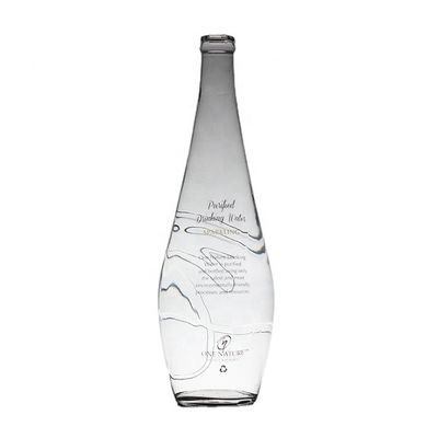 Doorzichtige ronde 700 ml 350 ml speciaal gemaakt glasfles voor mineraalwater voor industriële dranken