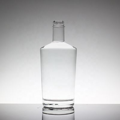 Crystal Flint Glass 750 ml ronde vodka glazen flessen met glazen kraag fabrikanten