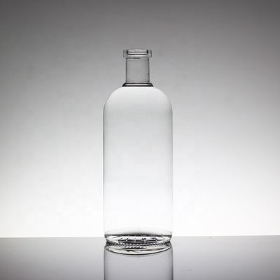 Crystal Flint Glass 750 ml ronde vodka glazen flessen met glazen kraag fabrikanten