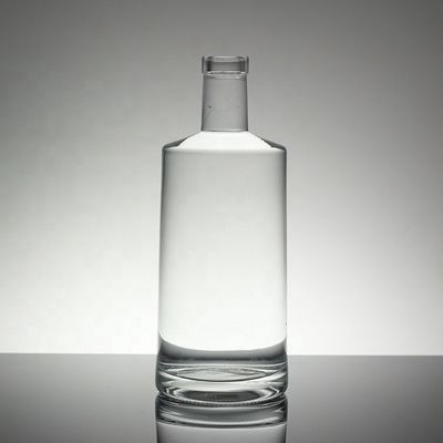 Crystal Flint Glass 750 ml ronde vodka glazen flessen met glazen kraag fabrikanten