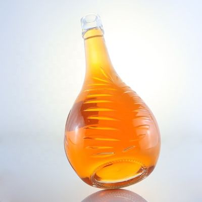Champagne 1L glazen flessen met Decal Screen Printing en Cork Sealing Opties