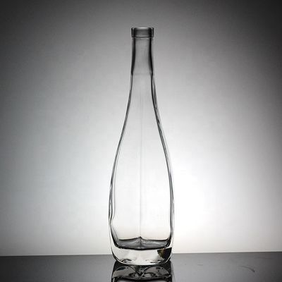 Op maat gemaakte heldere glazen schroefkap fles voor sap of frisdrank 330ml 500ml 750ml