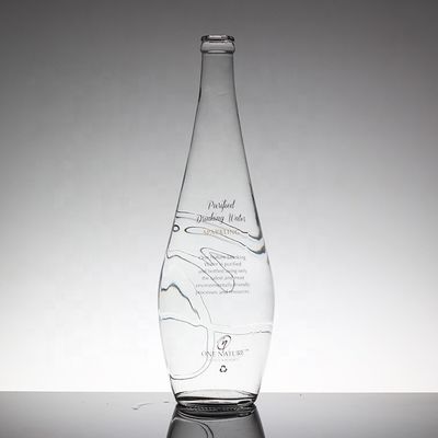 Op maat gemaakte heldere glazen schroefkap fles voor sap of frisdrank 330ml 500ml 750ml