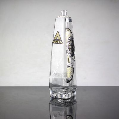 Dorstuitdoende fles met schermdruk en 750 ml glasmateriaal