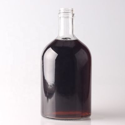 Persoonlijke ronde glazen fles 500 ml 750 ml met kurkkap en aangepast logo