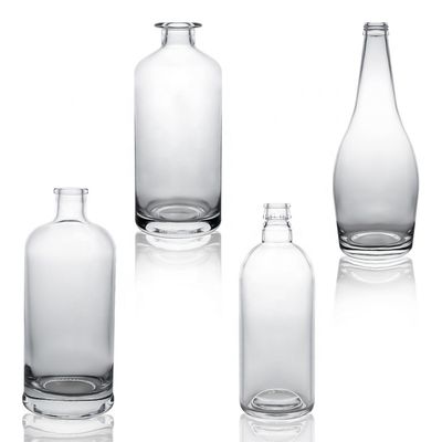 Glasfles Whisky Glas Vodka Gin Rumfles met kurk 375ml 500ml 700ml 750ml 1000ml