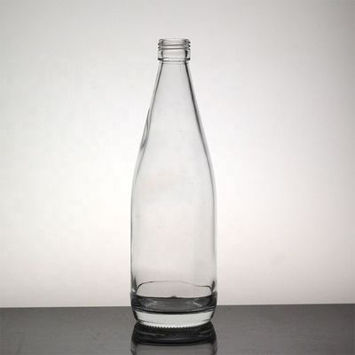 Doorzichtige glas hoge dunne drankfles voor lange nek witte wijn en fruitwijn