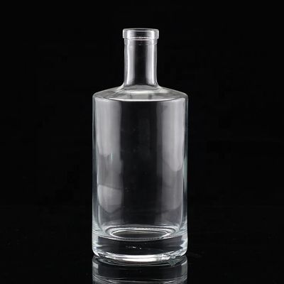 Industriële vodka helder glasfles met korte nek en vet lichaam 500 ml 750 ml