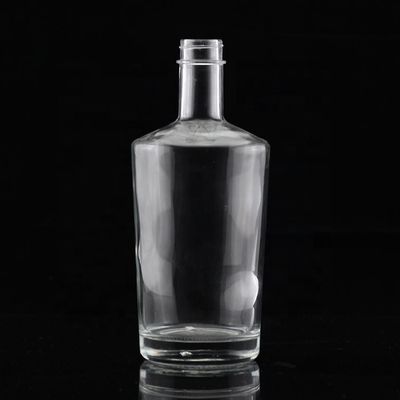 Industriële vodka helder glasfles met korte nek en vet lichaam 500 ml 750 ml