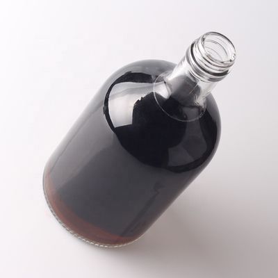 Persoonlijke ronde glazen fles 500 ml 750 ml met kurkkap en aangepast logo