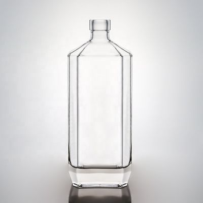 Acceptabel klant logo Glas vierkant Super Flint 500 ml 700 ml 750 ml fles voor gin