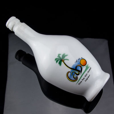 Custom 700ml Frost Surface Handling Rum Glasfles Met Kork
