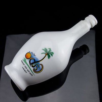 Custom 700ml Frost Surface Handling Rum Glasfles Met Kork