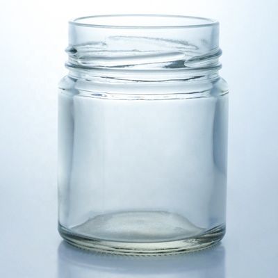 Op maat gemaakte 500 ml brede mond ronde glazen honingpot met metalen dop en glazen basismateriaal