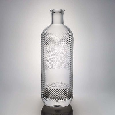 Decal unieke gestreepte glazen fles voor wodka gin whisky rum wijn kurk 500 ml 700 ml 750 ml