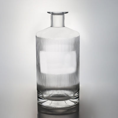 Decal unieke gestreepte glazen fles voor wodka gin whisky rum wijn kurk 500 ml 700 ml 750 ml