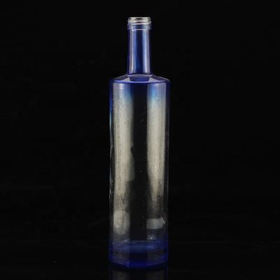 Geweldige schermdrukken Ronde vorm Blauwe vodkafles voor de industrie van drank en gin