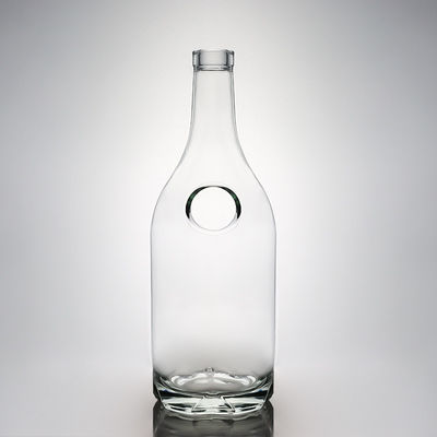 Decal unieke gestreepte glazen fles voor wodka gin whisky rum wijn kurk 500 ml 700 ml 750 ml