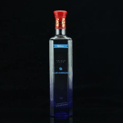 Geweldige schermdrukken Ronde vorm Blauwe vodkafles voor de industrie van drank en gin