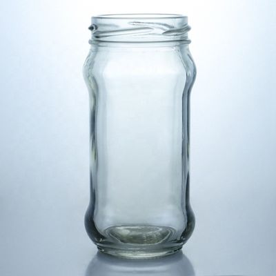 Duidelijke glazen pot voor het opslaan van honingmes met metaaldoek 25 ml tot 1000 ml