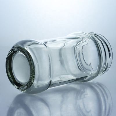 Duidelijke glazen pot voor het opslaan van honingmes met metaaldoek 25 ml tot 1000 ml