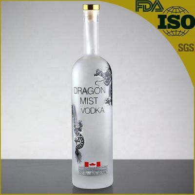 Whisky Vodka Glasmateriaal 700 ml 1000 ml Fles met metalen deksel en topklasse
