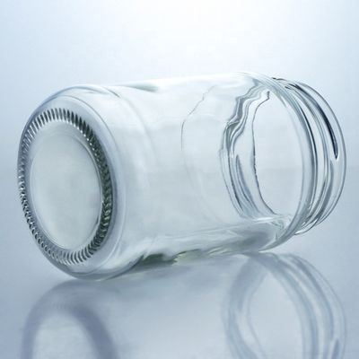 Metalen deksel honingjam Ronde voedselkwaliteit glaspot met op maat gemaakte rechte rand helder glas