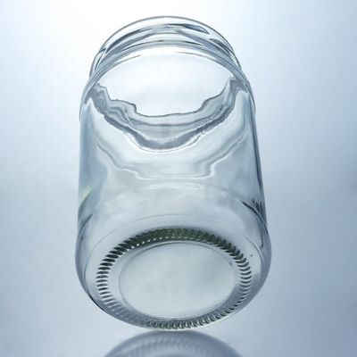 Metalen deksel honingjam Ronde voedselkwaliteit glaspot met op maat gemaakte rechte rand helder glas