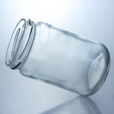 Metalen deksel honingjam Ronde voedselkwaliteit glaspot met op maat gemaakte rechte rand helder glas