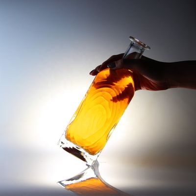Miniatuurwijnflessen van doorzichtig glas met kurk 75 cl glazen flessen