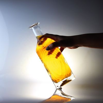 Miniatuurwijnflessen van doorzichtig glas met kurk 75 cl glazen flessen