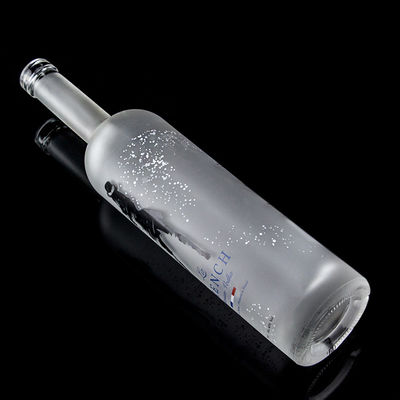 Glaskraag 750 ml Zuur Etch Vodka Fles met heldere of aangepaste kleur in Heze
