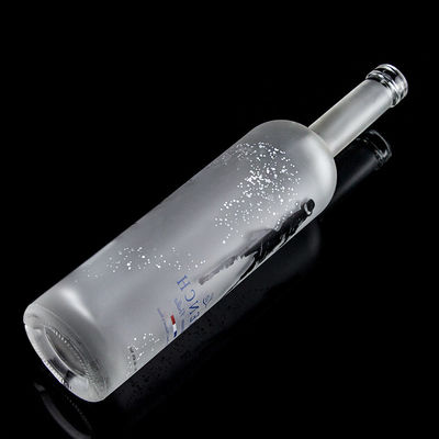 Glaskraag 750 ml Zuur Etch Vodka Fles met heldere of aangepaste kleur in Heze