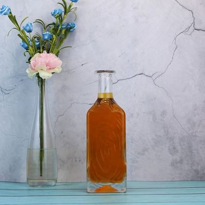 Miniatuurwijnflessen van doorzichtig glas met kurk 75 cl glazen flessen