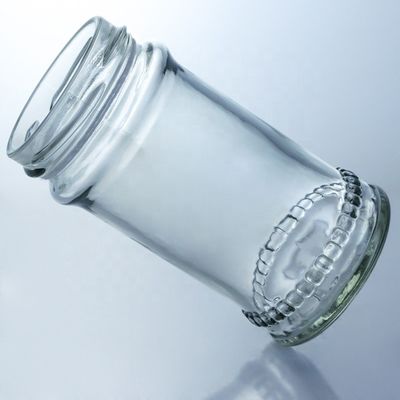 Uniek ontwerp 100 ml 300 ml 500 ml land honing glas pot met deksel helder glas producten