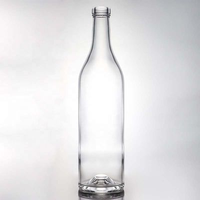 Warm helder kristalwit glasfles voor wijn gin whisky tequila 500 ml 700 ml 750 ml 1000 ml