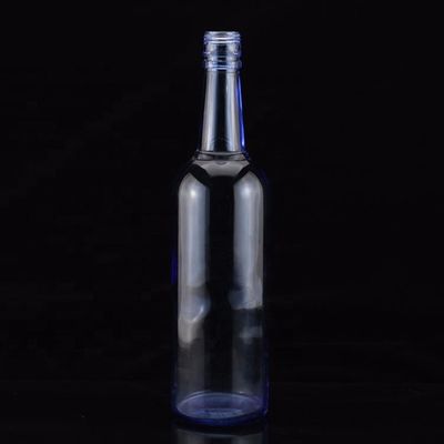 750 ml kleurrijke glazen drankfles met goud kraag materiaal en eindontwerp voor wodka