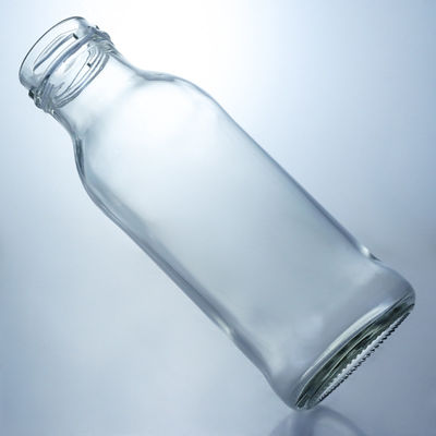 250 ml ronde glazen voedselpot voor melk sap fruit thee aangepast logo en glazen kraag