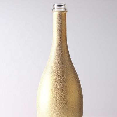 Duidelijke of op maat gemaakte 750 ml tactuele champagnefles 75 cl lege schilderglasfles