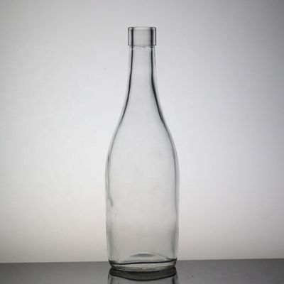 Duidelijke fles appel sap 500 ml hoge flint glazen fles met plastic dop