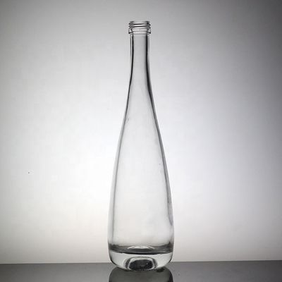 Duidelijke fles appel sap 500 ml hoge flint glazen fles met plastic dop