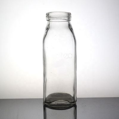 Duidelijke fles appel sap 500 ml hoge flint glazen fles met plastic dop