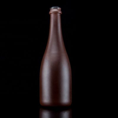 500 ml champagnefles met matte afwerking uniek ontwerp koper beklede glazen kraag