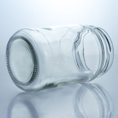 Kraagmateriaal Glas 4oz 8oz 16oz Breedmondpotten voor Jam Pickle Honingopslag