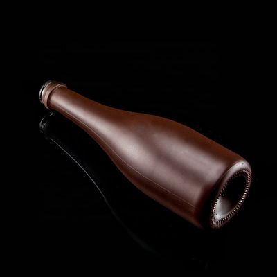 500 ml champagnefles met matte afwerking uniek ontwerp koper beklede glazen kraag