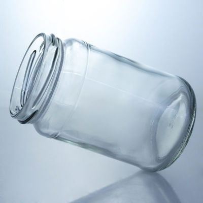 Kraagmateriaal Glas 4oz 8oz 16oz Breedmondpotten voor Jam Pickle Honingopslag