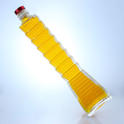 Torenvormige glazen fles voor wodka brandy tequila aangepast logo