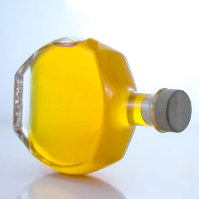 Gepersonaliseerd logo glazen kraag alcoholfles voor whisky vodka tequila gin rum geleverd