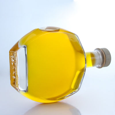 Gepersonaliseerd logo glazen kraag alcoholfles voor whisky vodka tequila gin rum geleverd
