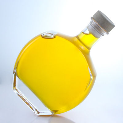 Gepersonaliseerd logo glazen kraag alcoholfles voor whisky vodka tequila gin rum geleverd